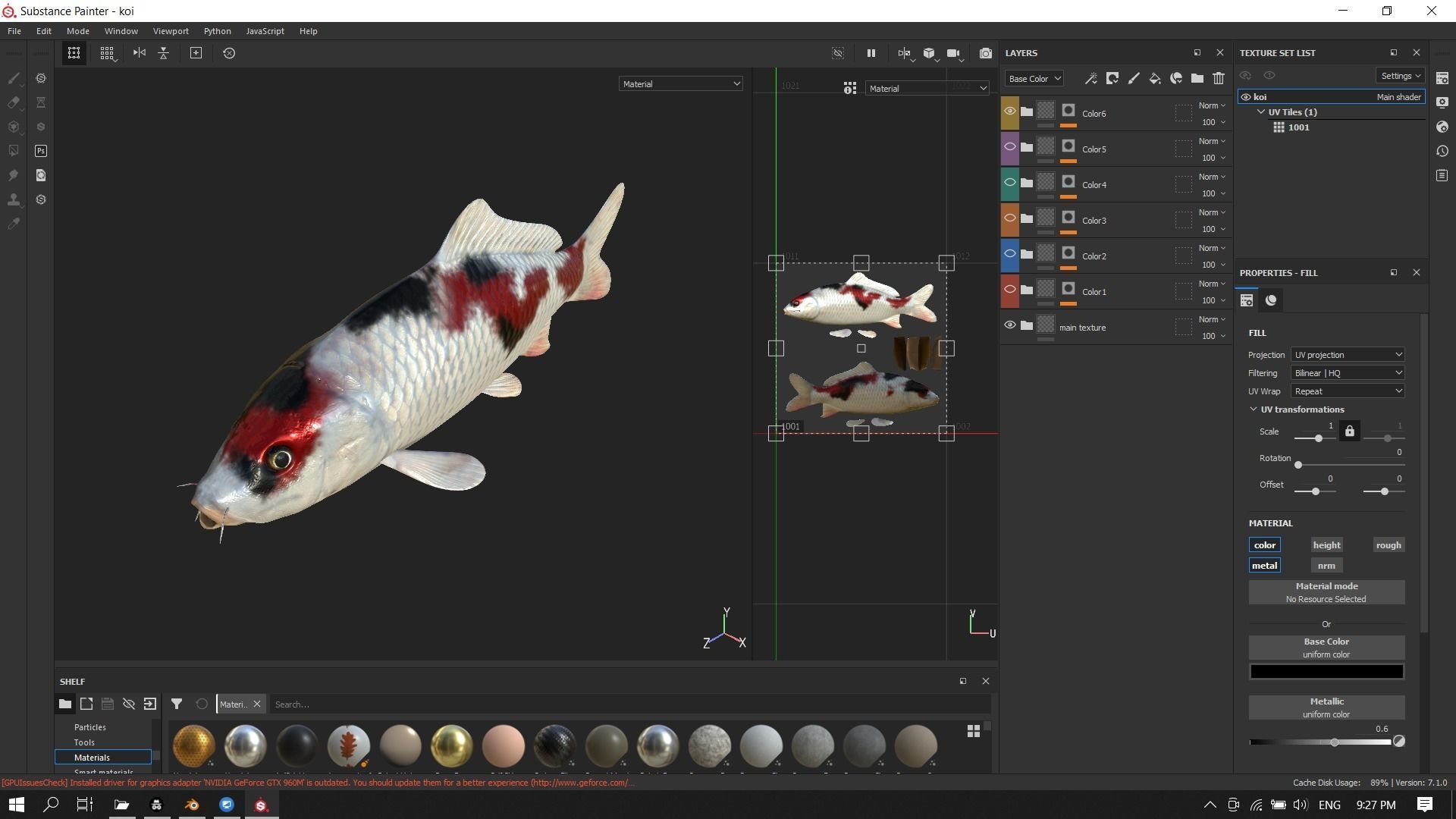 Koi fish Low-poly 3D model_20