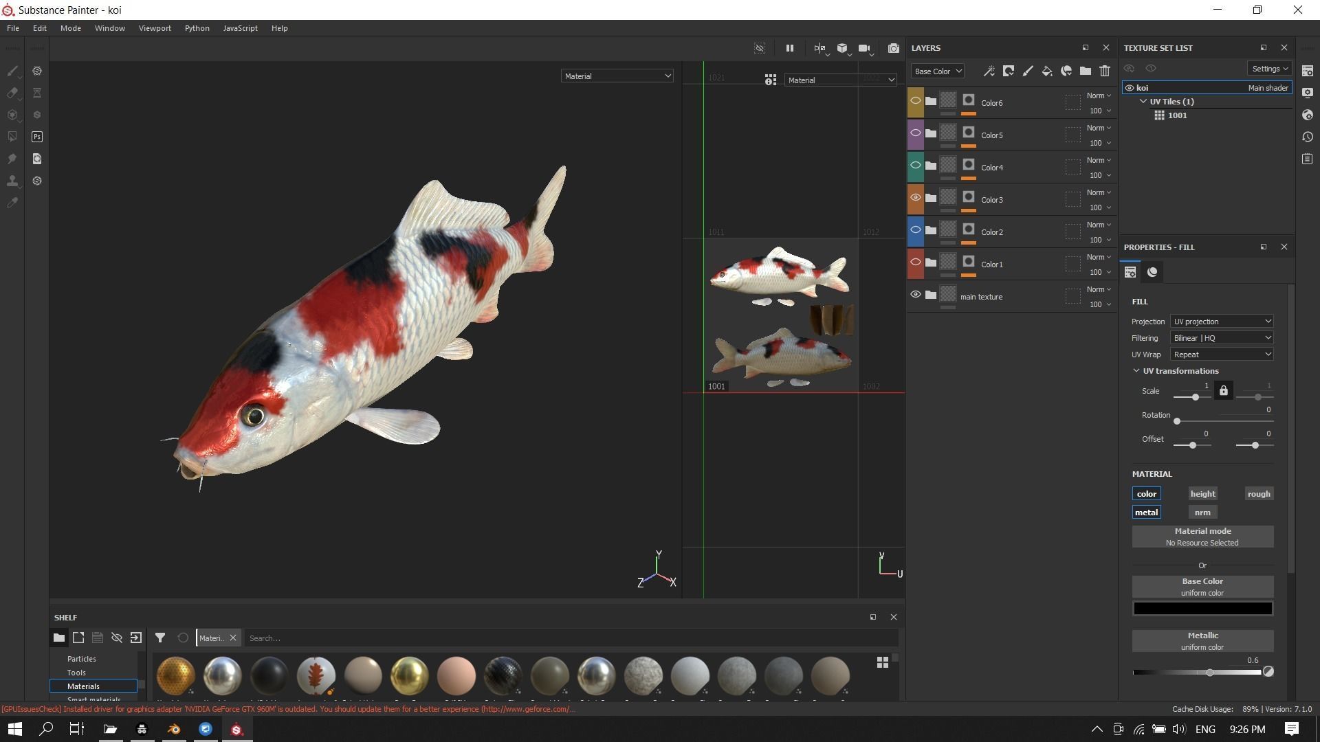 Koi fish Low-poly 3D model_21