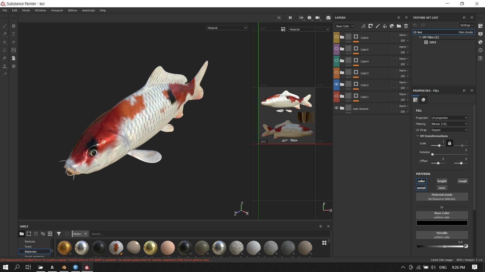 Koi fish Low-poly 3D model_24