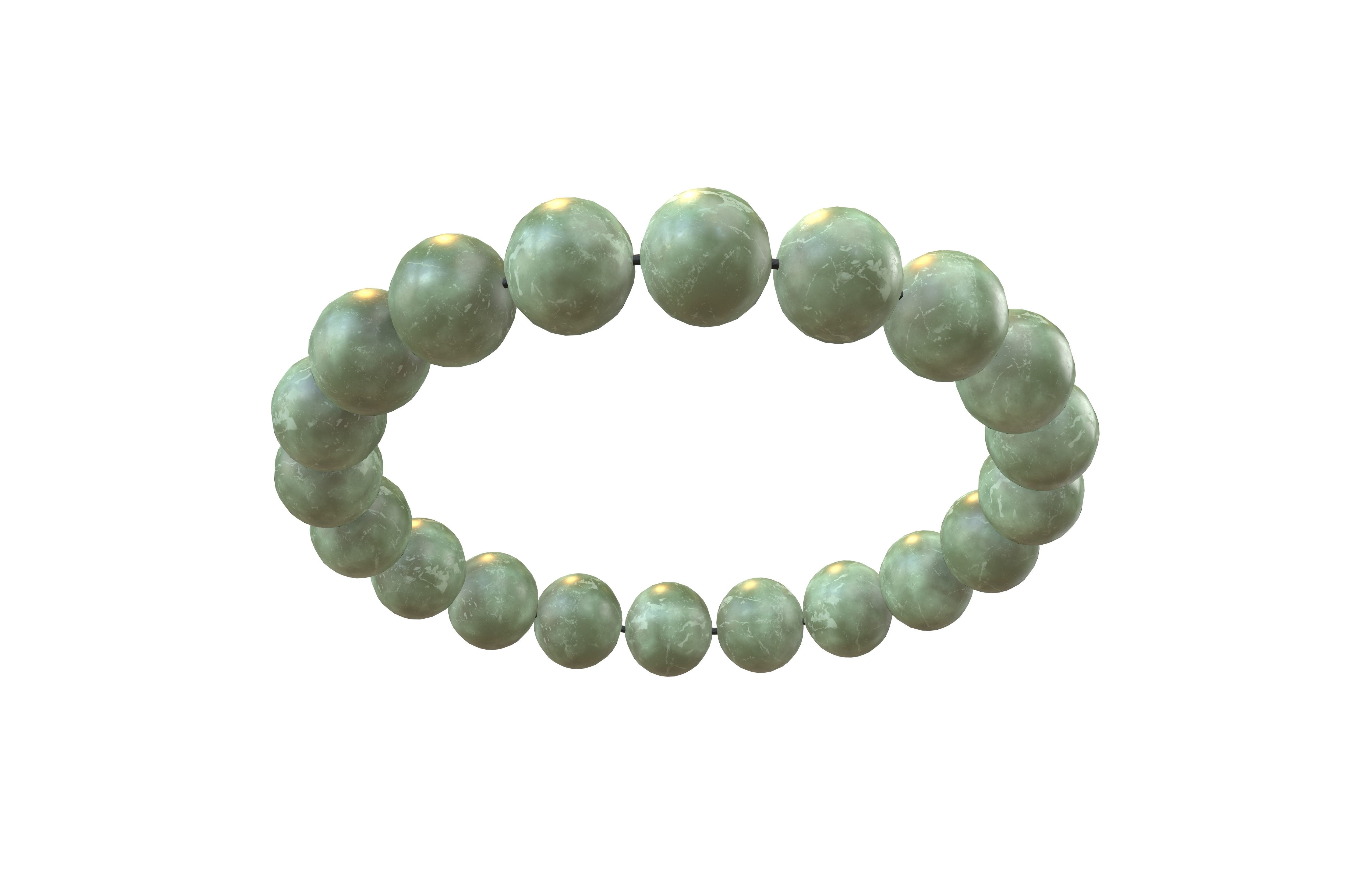 Jade Bracelet v1 002 Low-poly 3D model_3