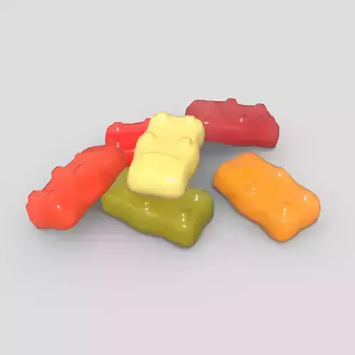Jelly Bear Low-poly 3D model