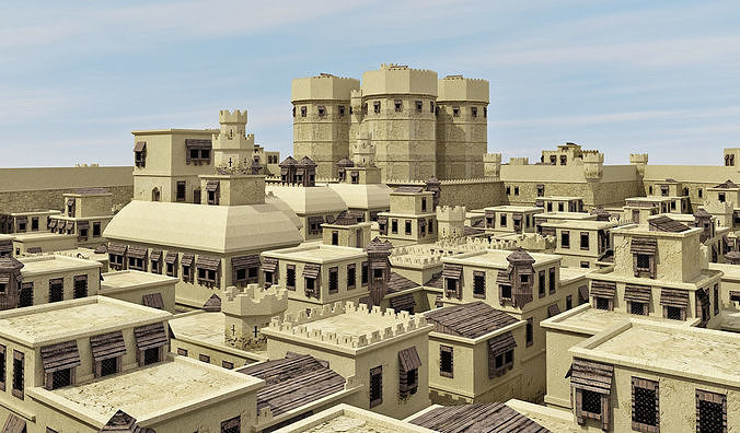 Persian Ancient City  Low-poly 3D model