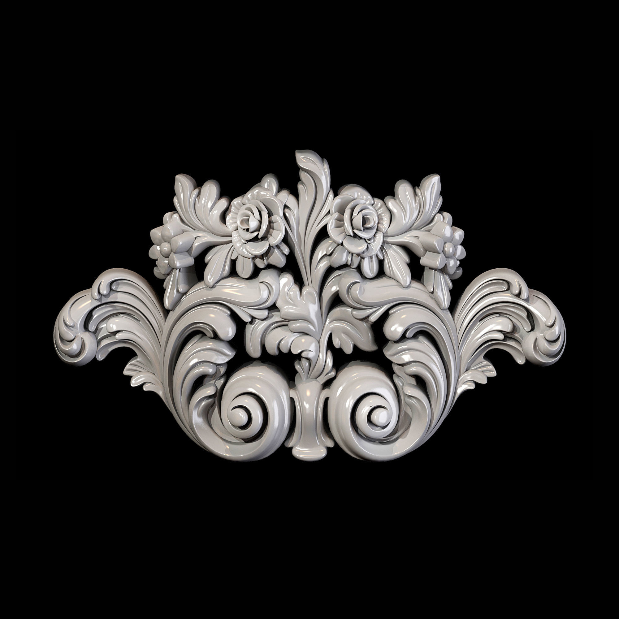Classic carved 063 3D model_3