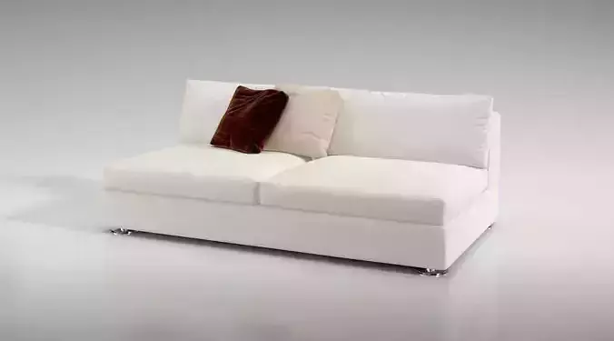 White Modern Two Seated Sofa