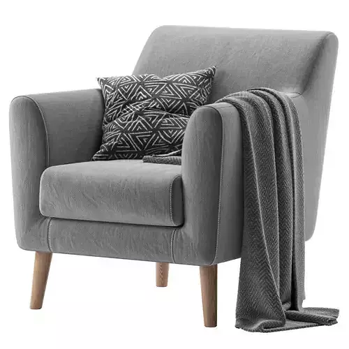 Armchair Odens Sherst Grey