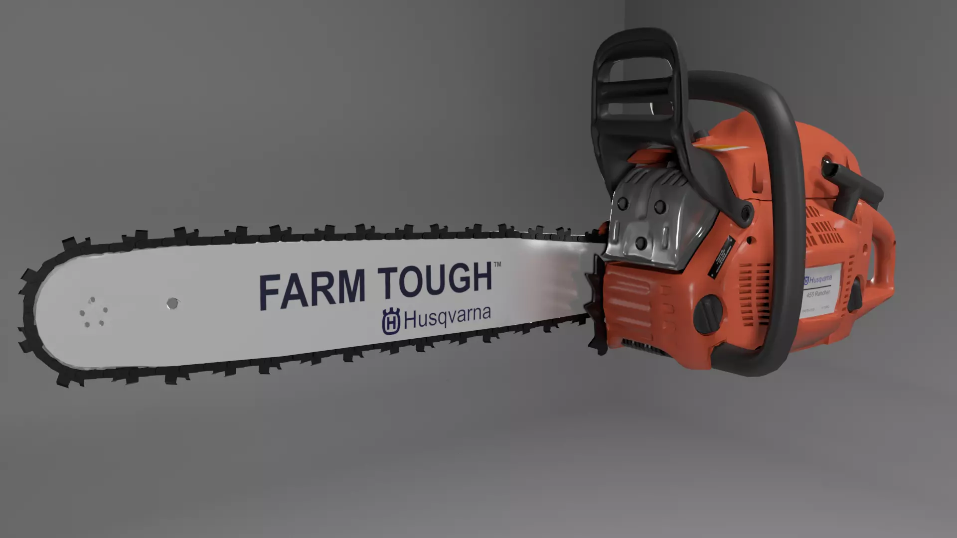 Chainsaw Husqvarna 455 Low-poly 3D model