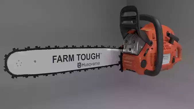 Chainsaw Husqvarna 455 Low-poly 3D model