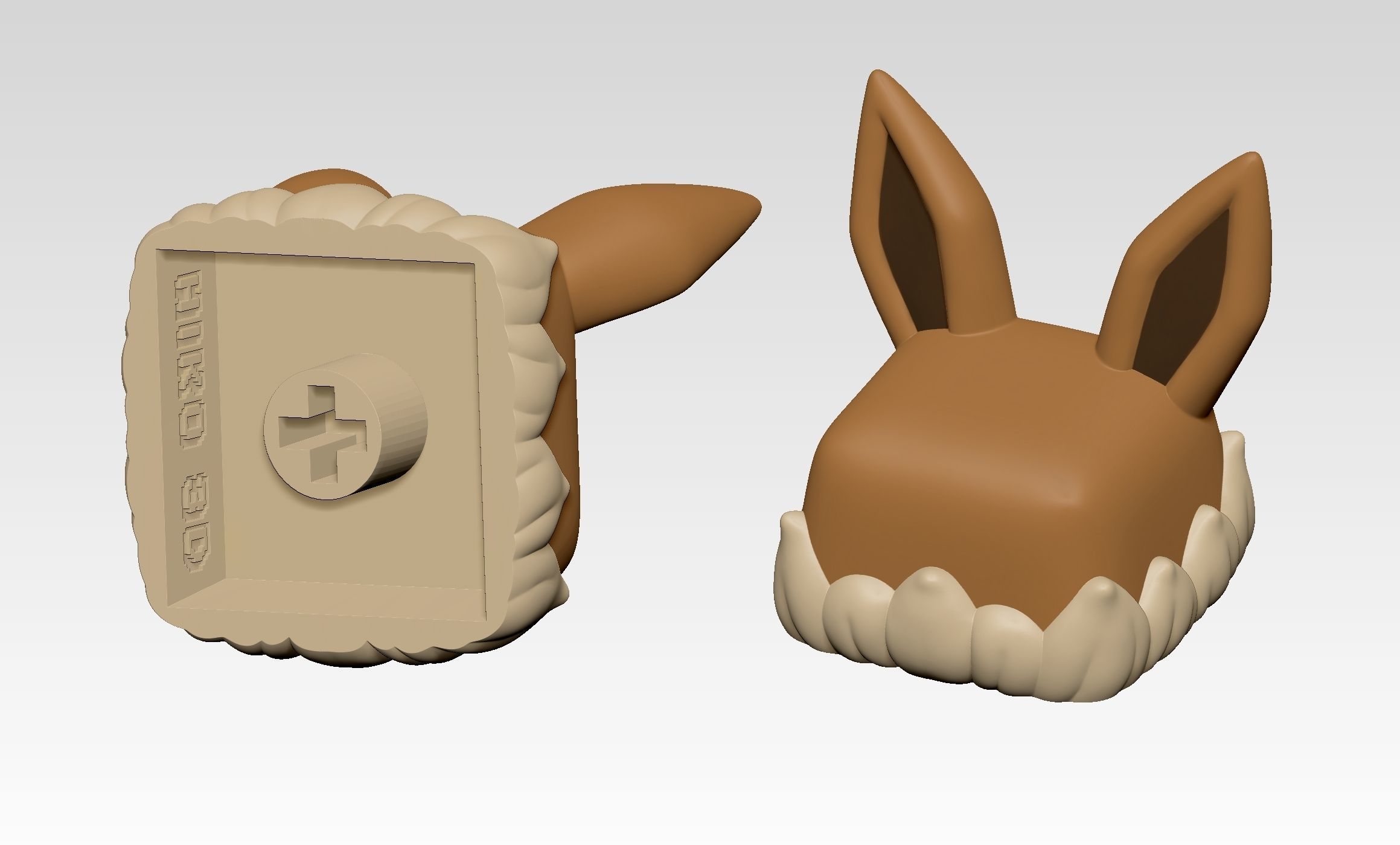 Eevee Pokemon - Keycap 3D mechanical keyboard - Eeveelutions 3D print model_4