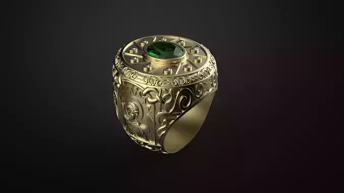 Ring with images of icons 