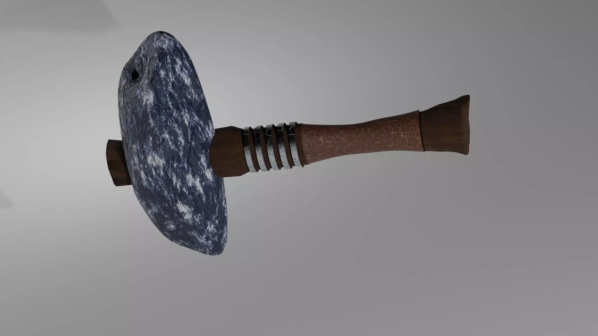 Stone hammer Low-poly 3D model
