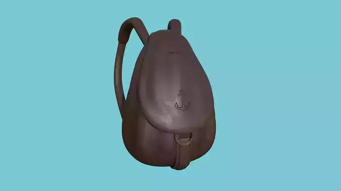 Brown Leather Backpack - Character Fashion Design