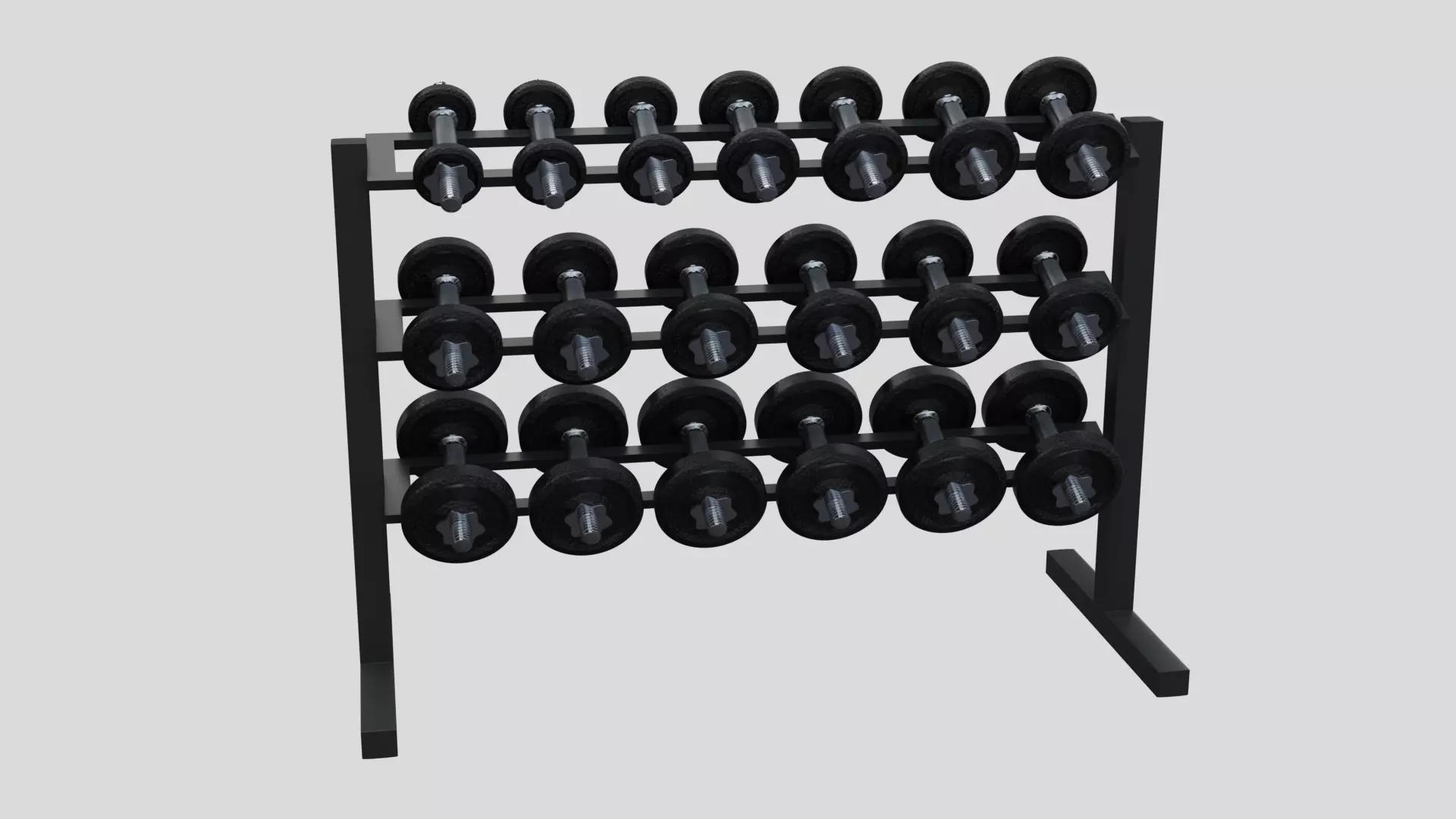 Dumbbell rack with dumbbells Free 3D model