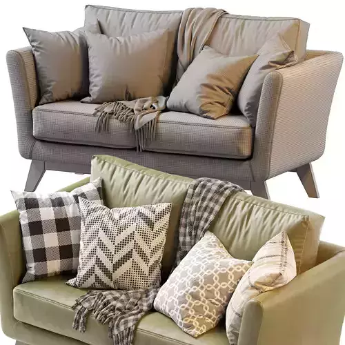 Sofa Dublin Dusty Yellow Leather