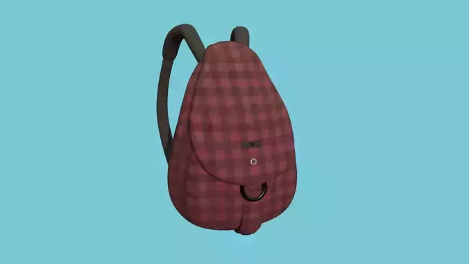 Red Plaid Backpack - Character Fashion Design