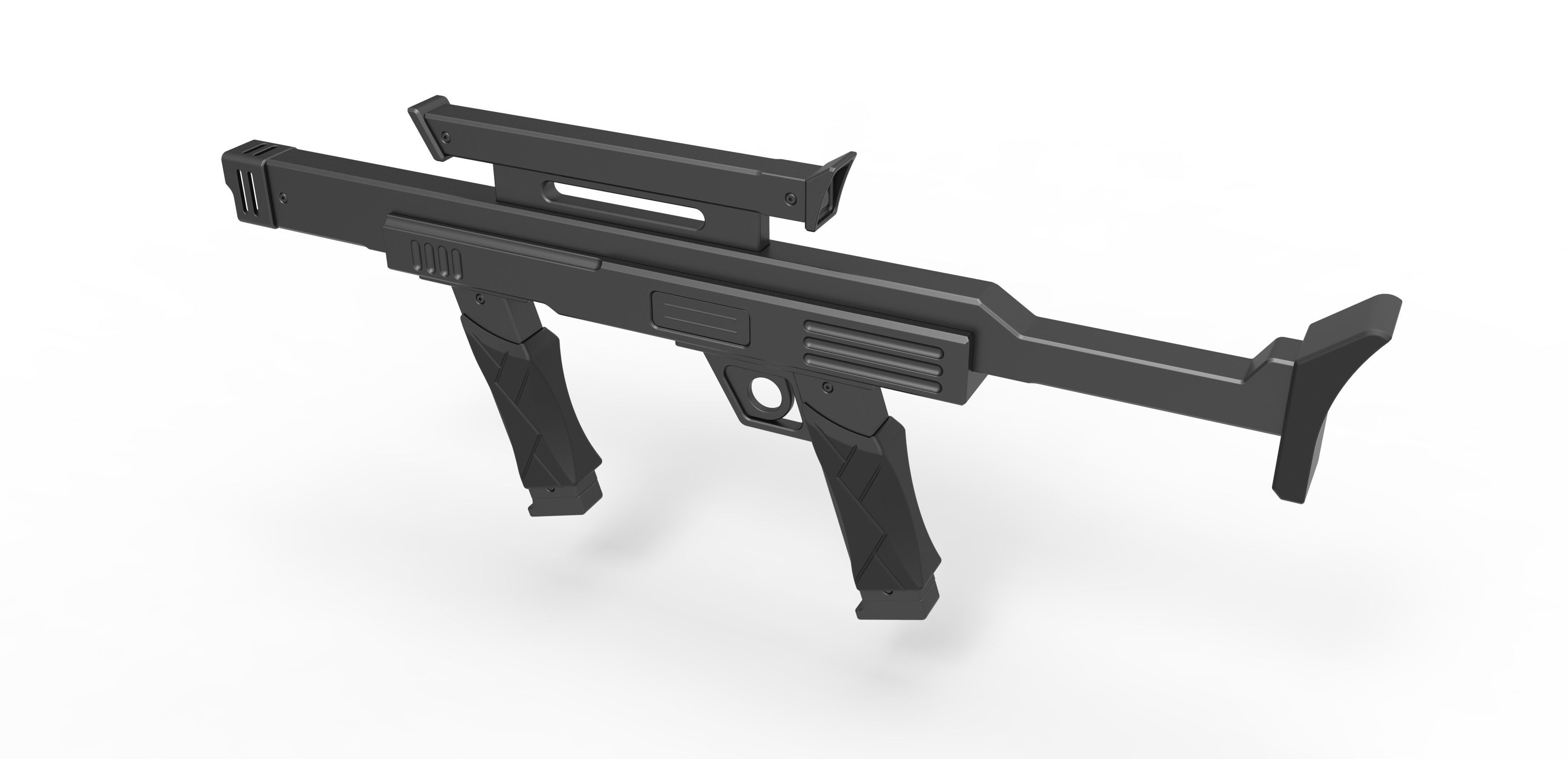 Security blaster rifle from the movie Lost in space 1998 3D model_8