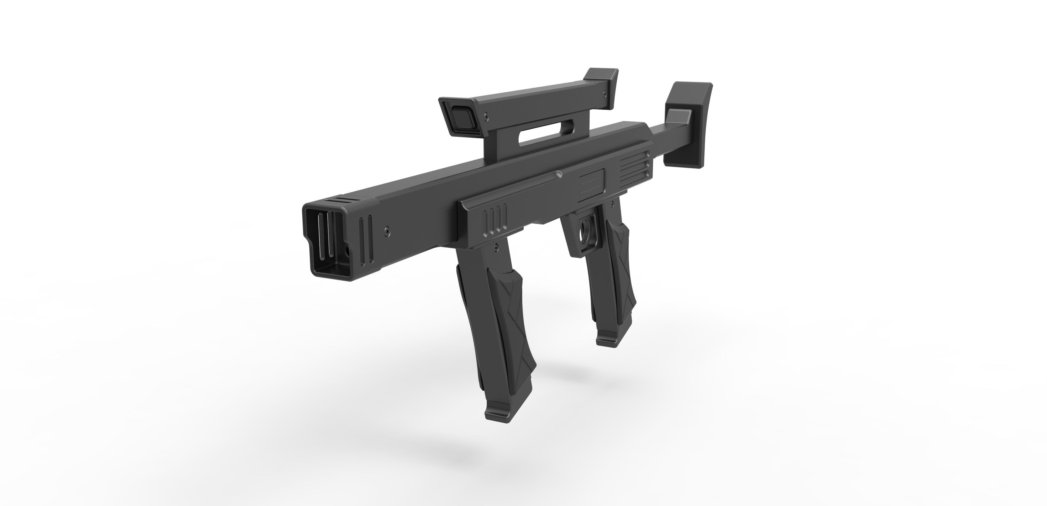 Security blaster rifle from the movie Lost in space 1998 3D model_2