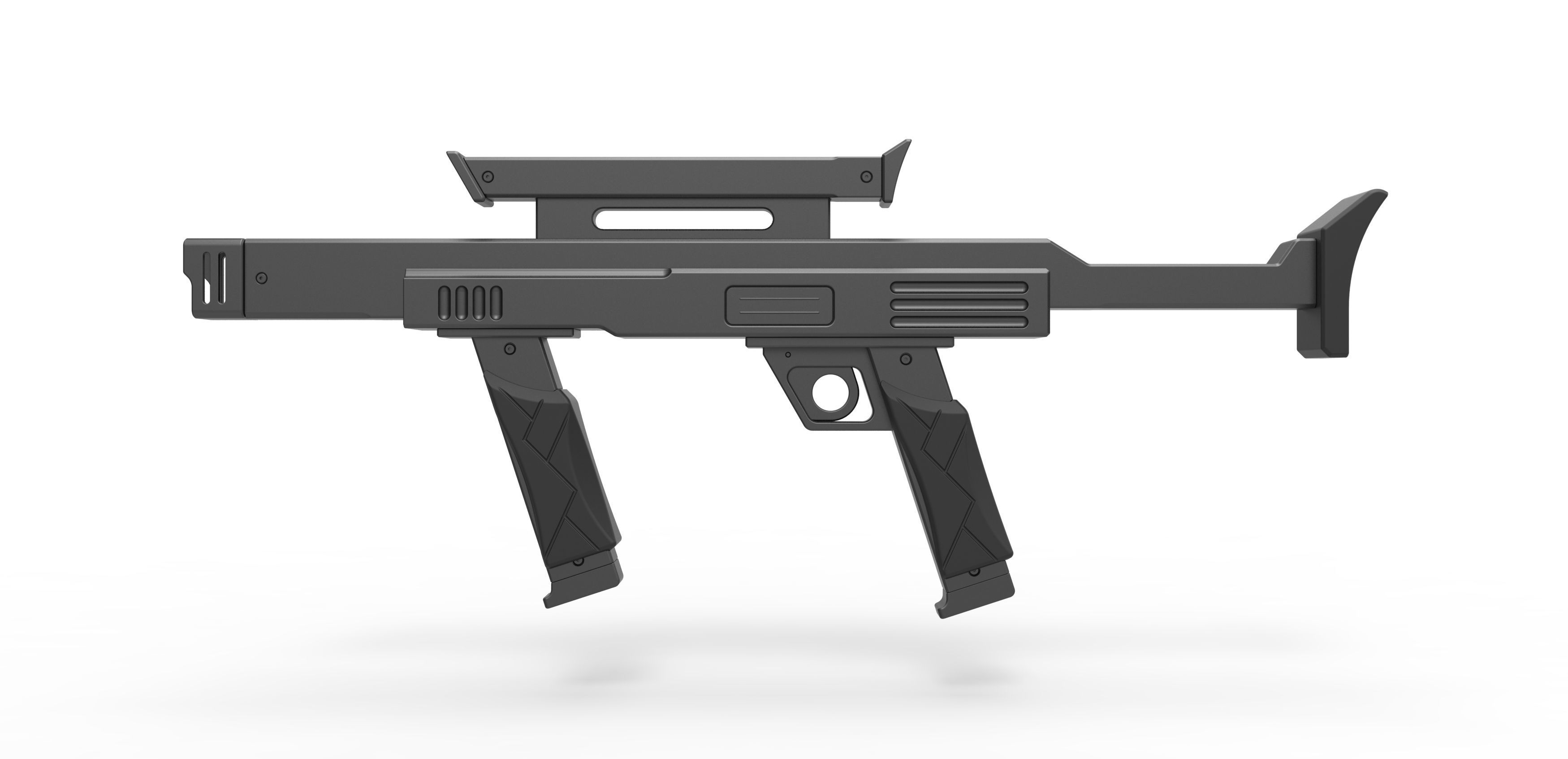 Security blaster rifle from the movie Lost in space 1998 3D model_5