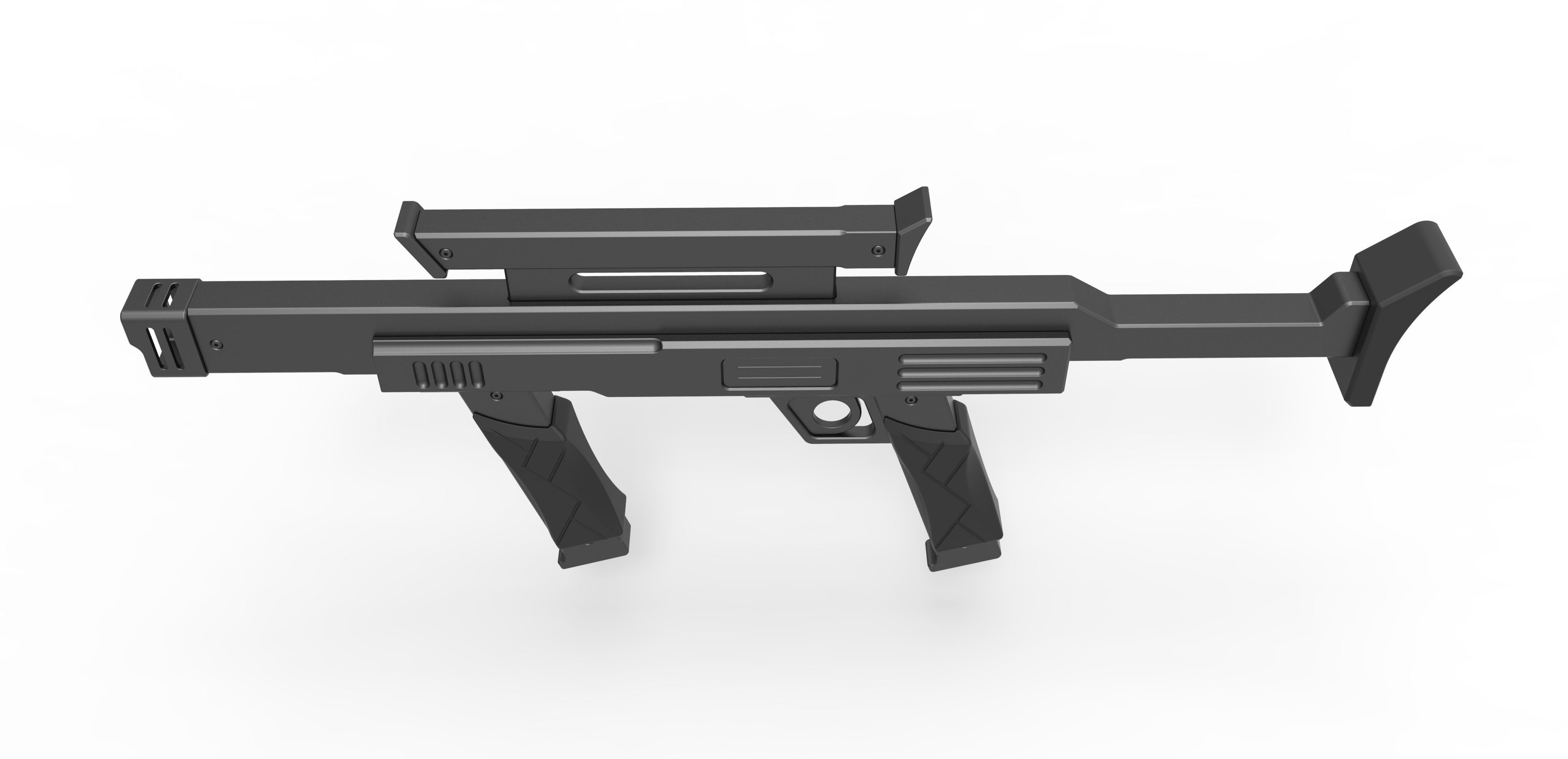 Security blaster rifle from the movie Lost in space 1998 3D model_6