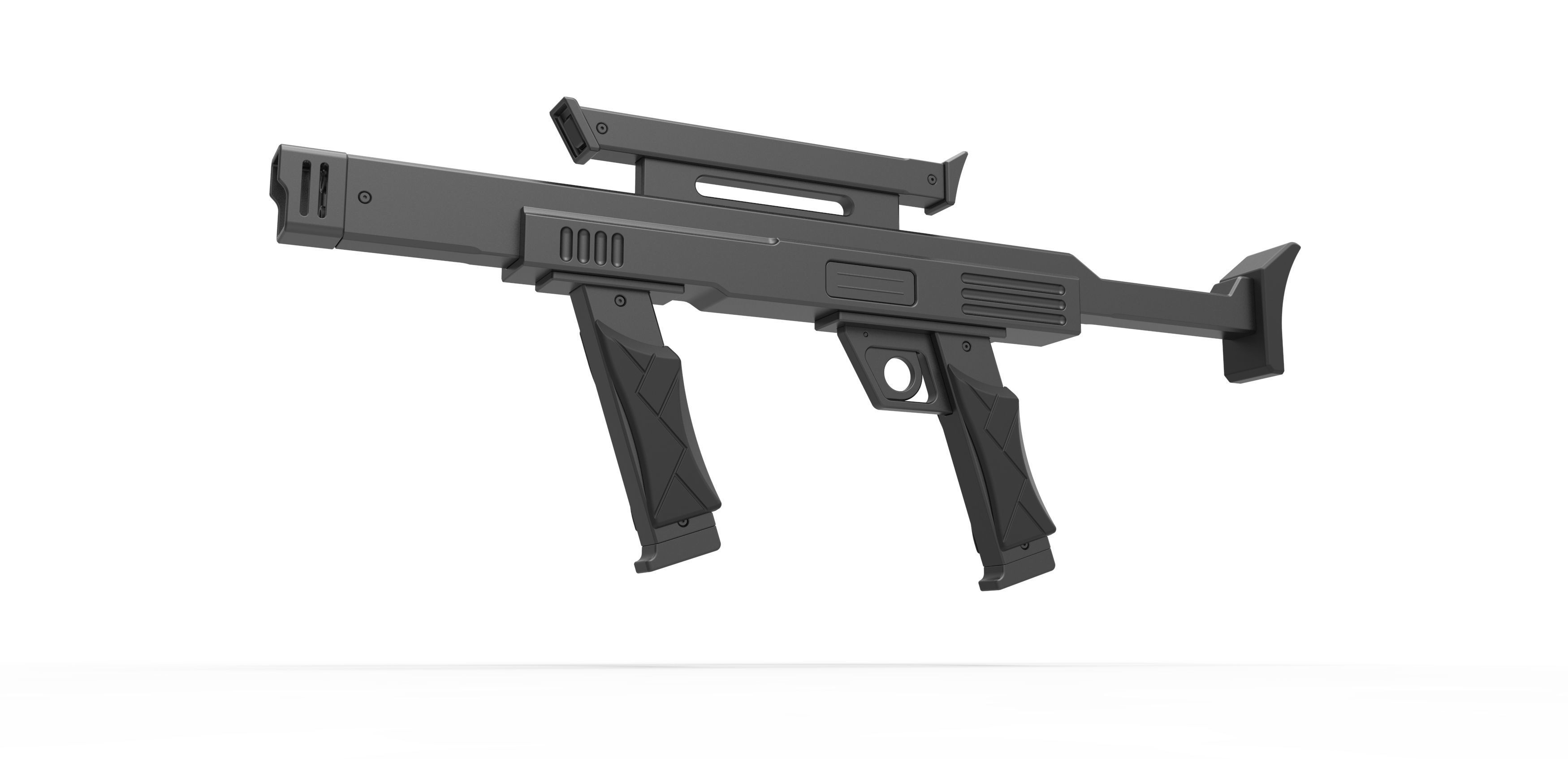 Security blaster rifle from the movie Lost in space 1998 3D model_1