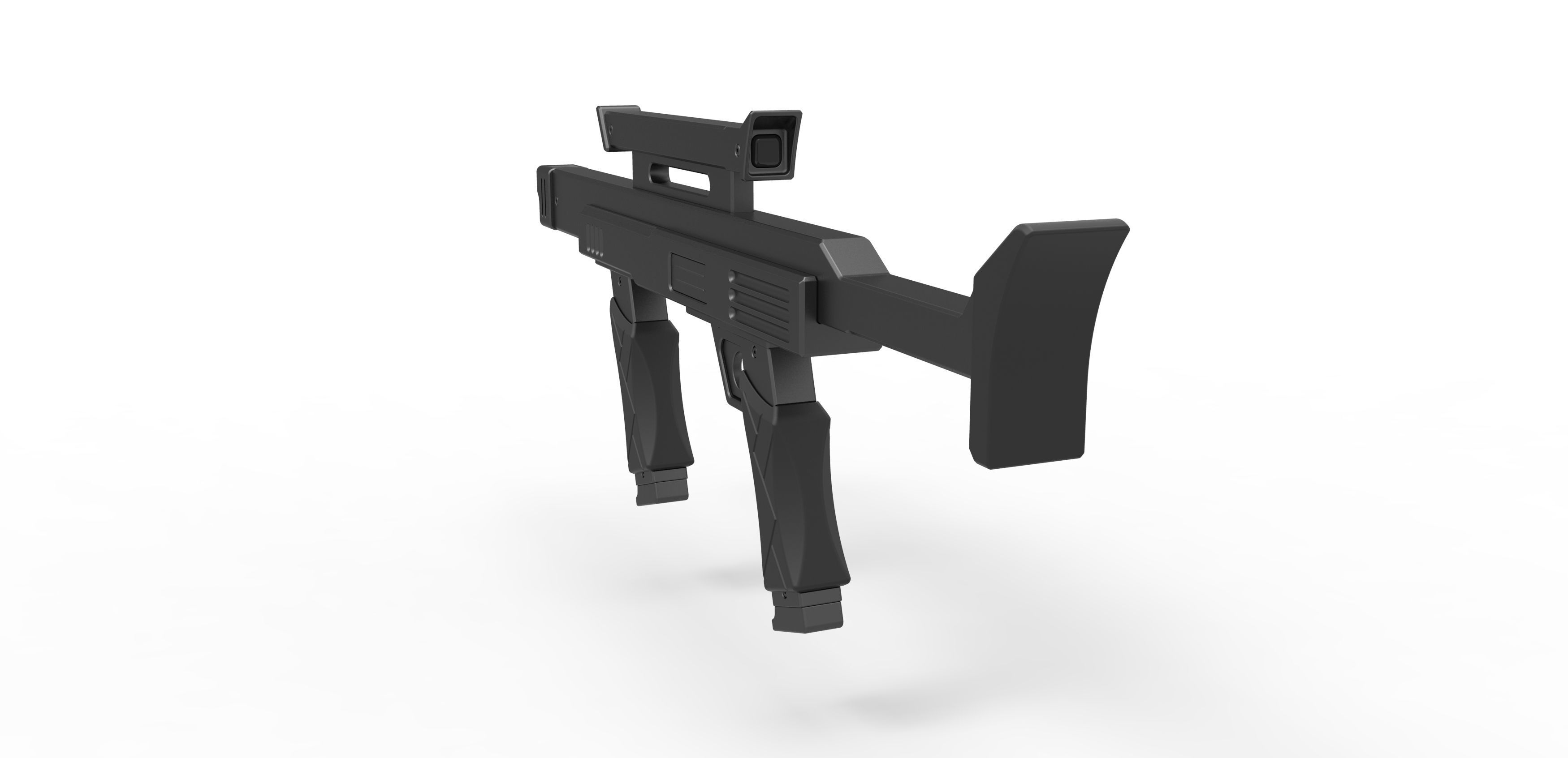 Security blaster rifle from the movie Lost in space 1998 3D model_9