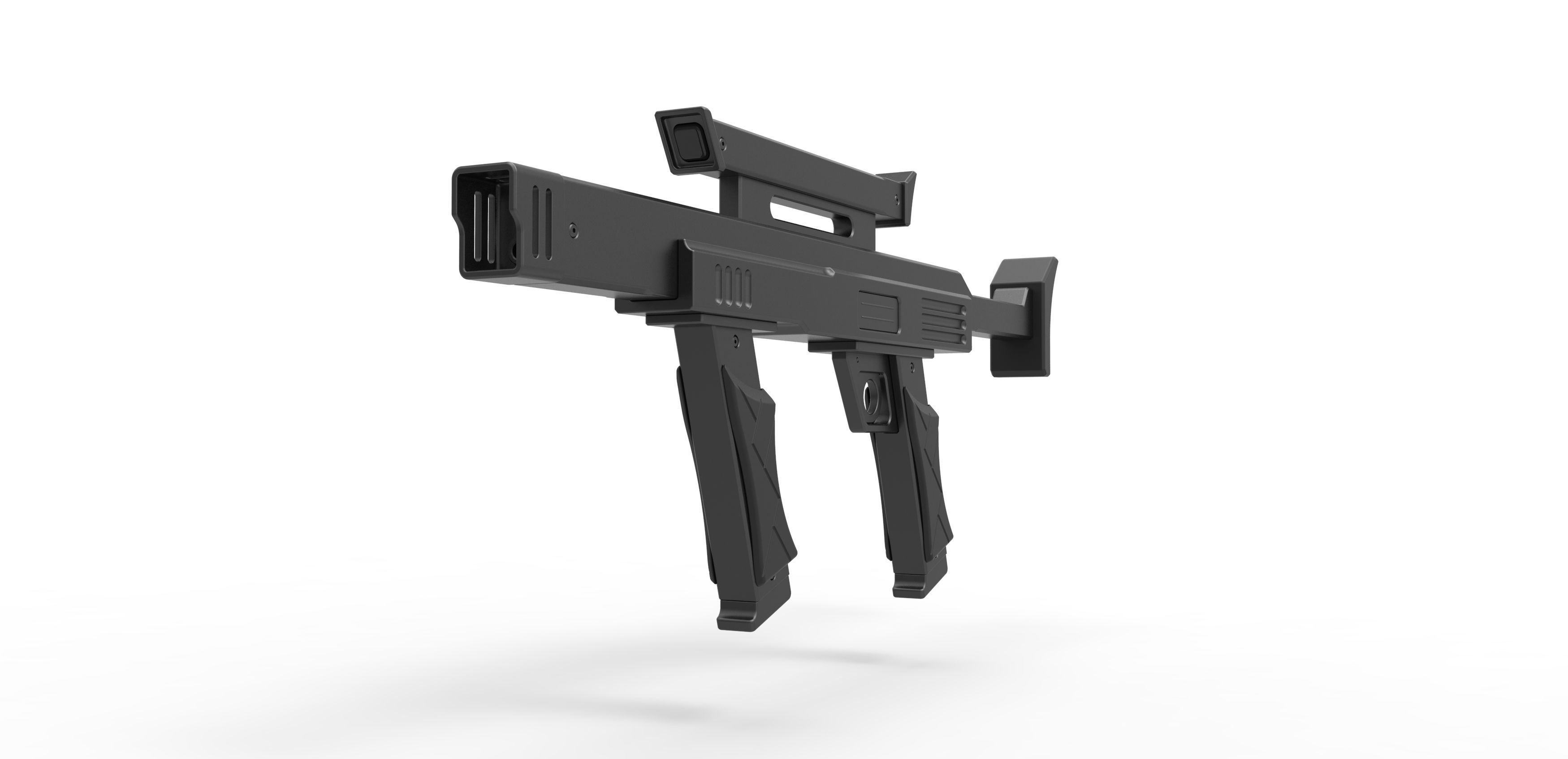 Security blaster rifle from the movie Lost in space 1998 3D model_3