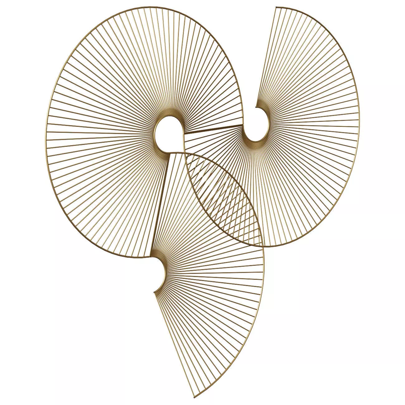 Wall decoration Venertia gold 63 5 61 cm 3D model
