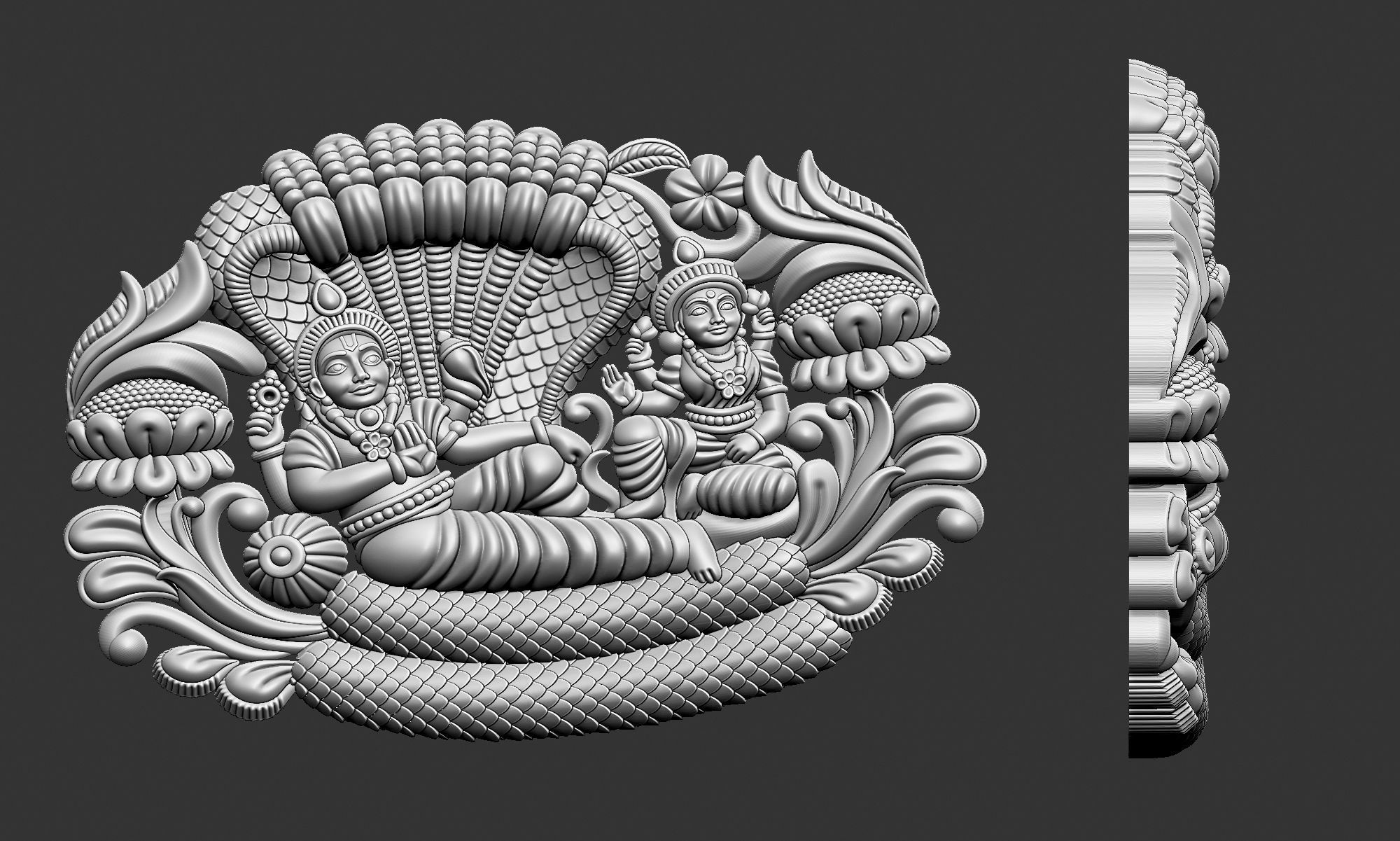 VishnuJI And LaxmiJi 3D print model_1