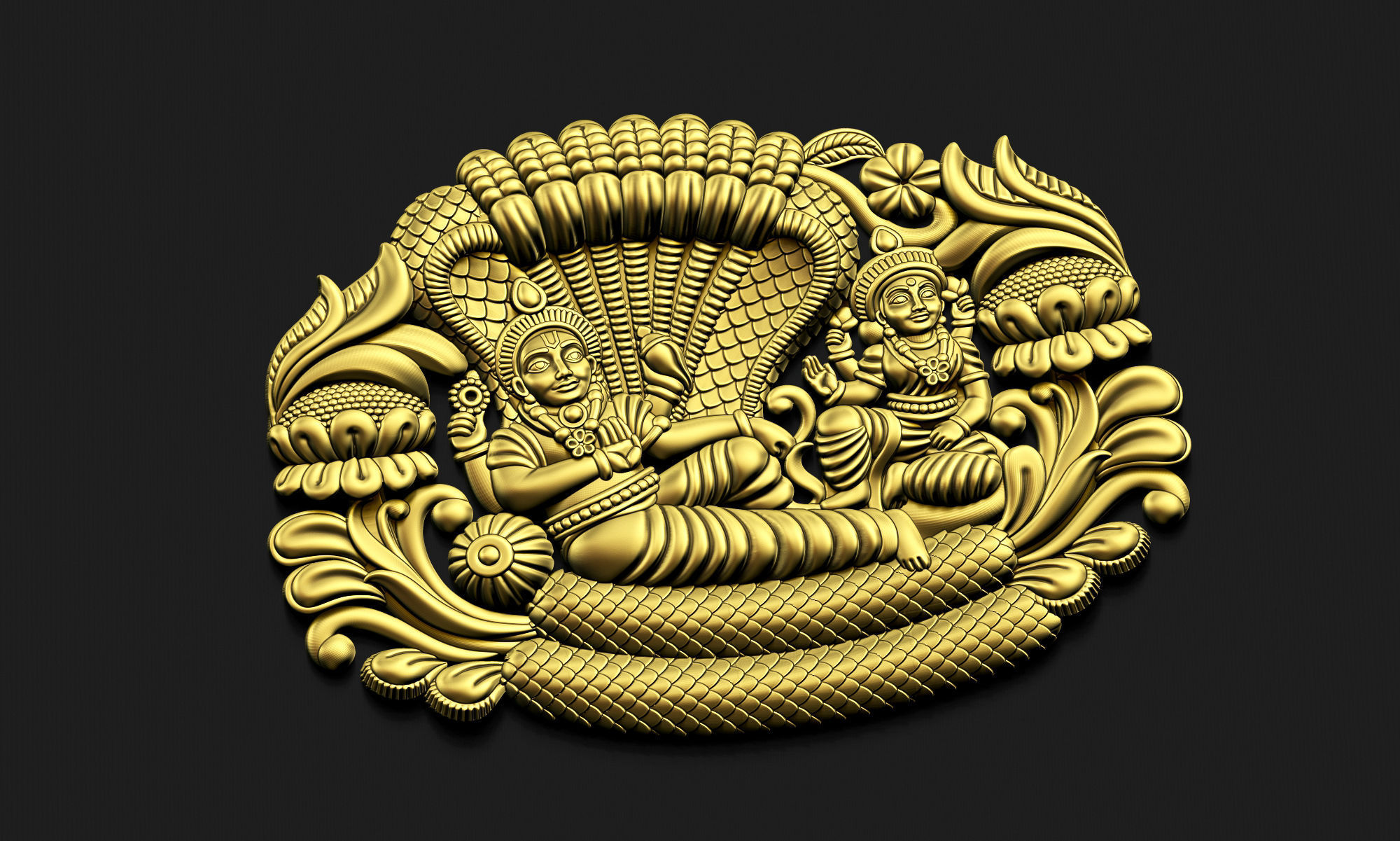 VishnuJI And LaxmiJi 3D print model_9