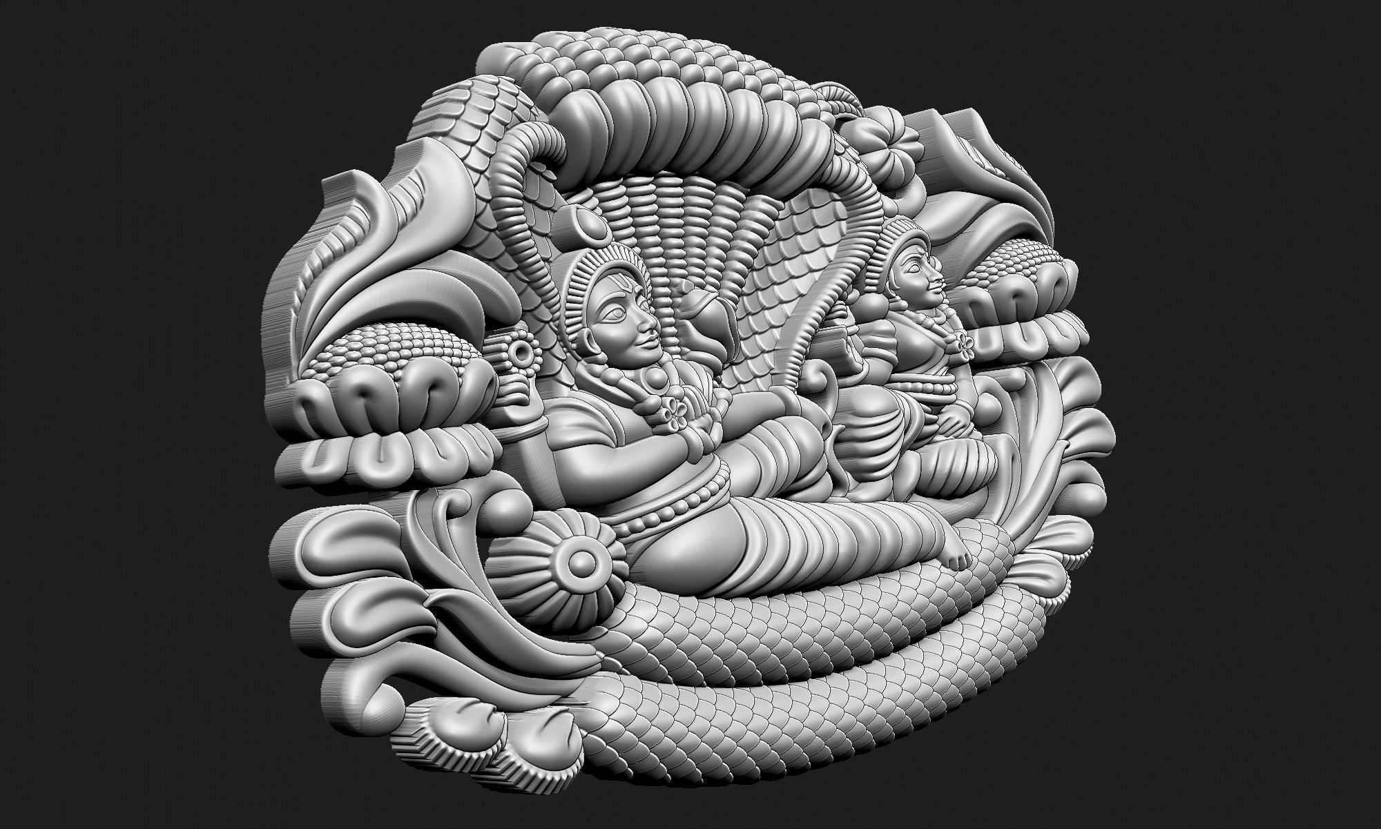 VishnuJI And LaxmiJi 3D print model_7