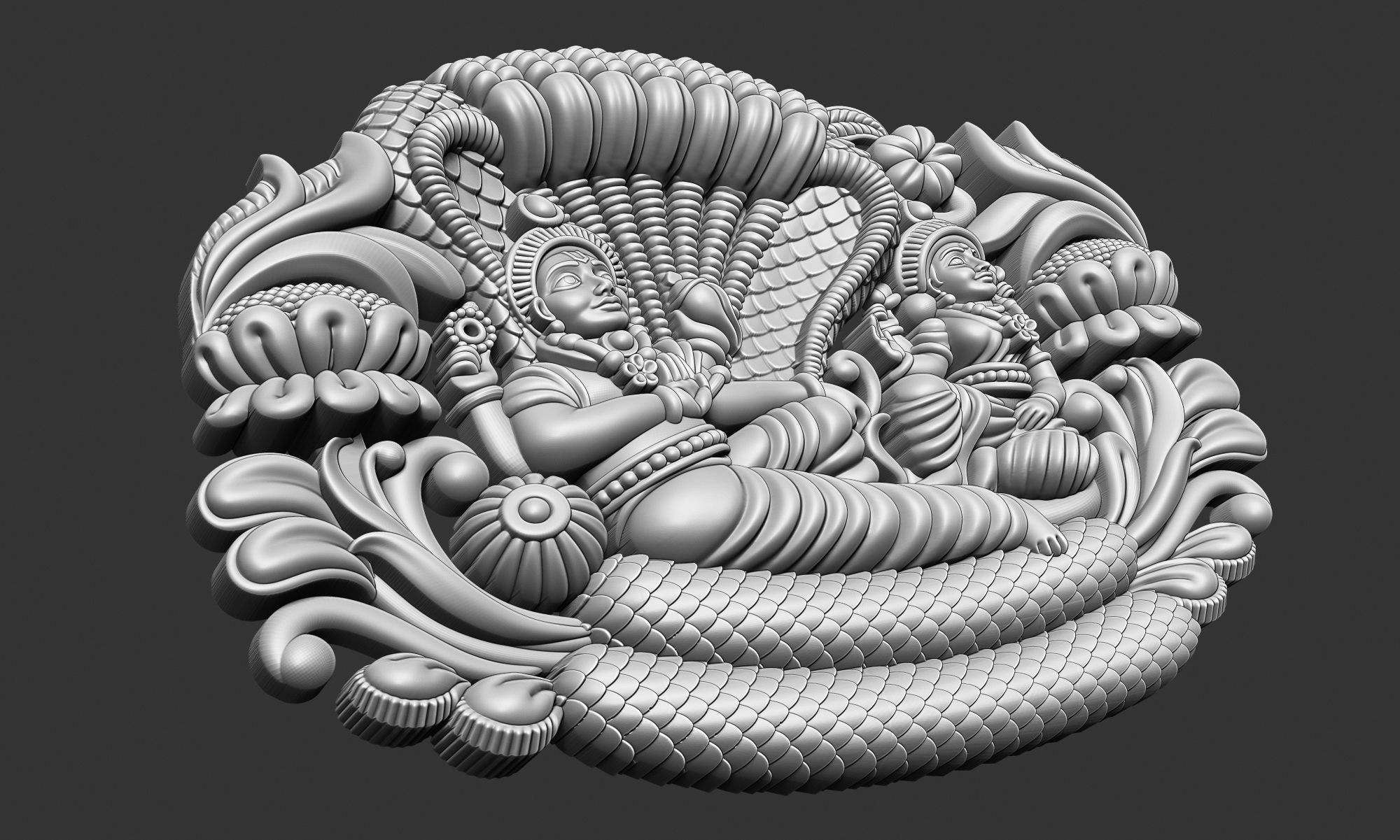 VishnuJI And LaxmiJi 3D print model_6