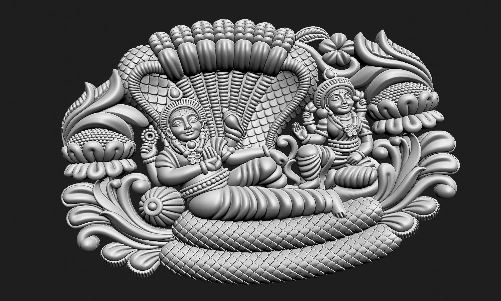 VishnuJI And LaxmiJi 3D print model_0