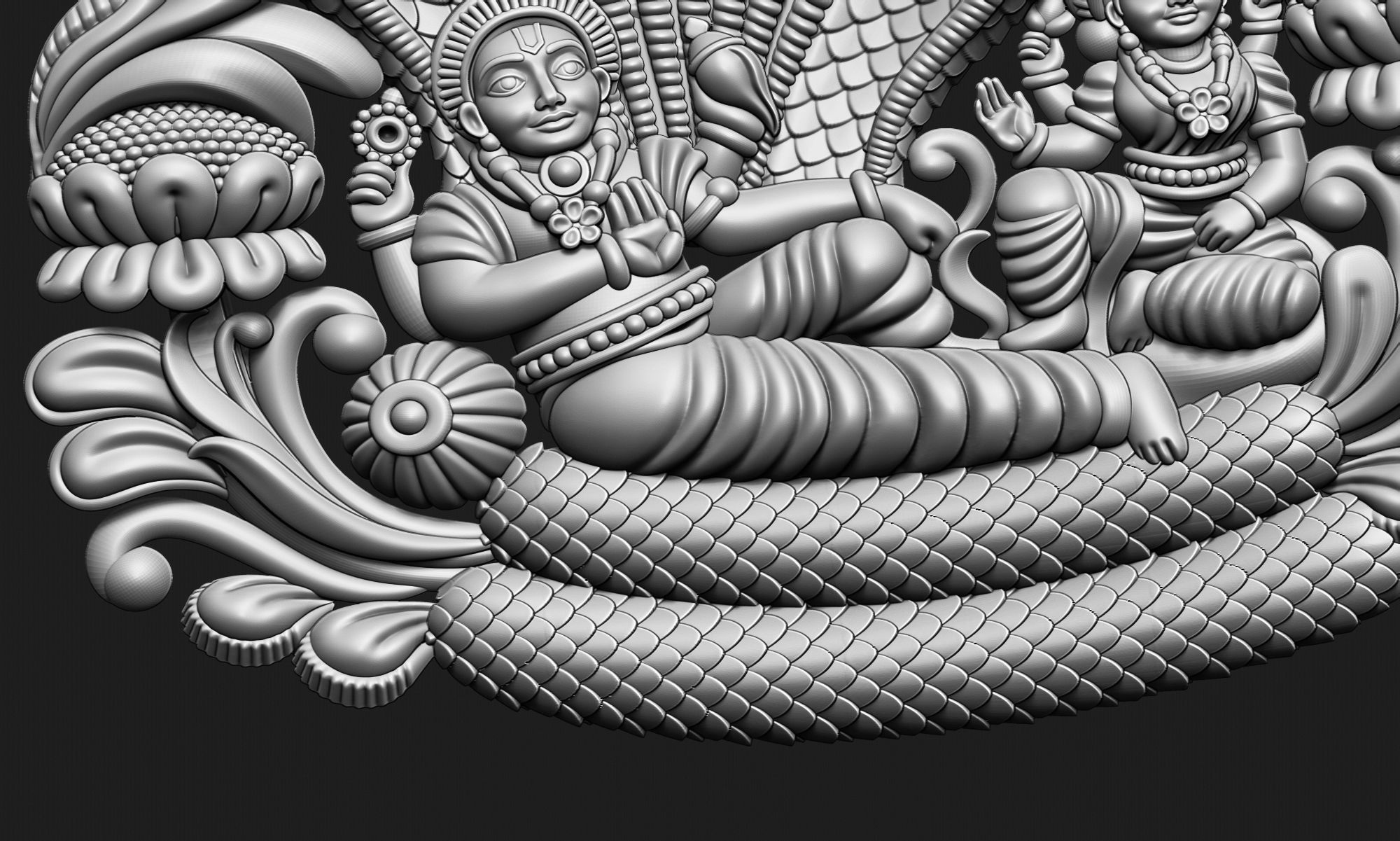 VishnuJI And LaxmiJi 3D print model_4