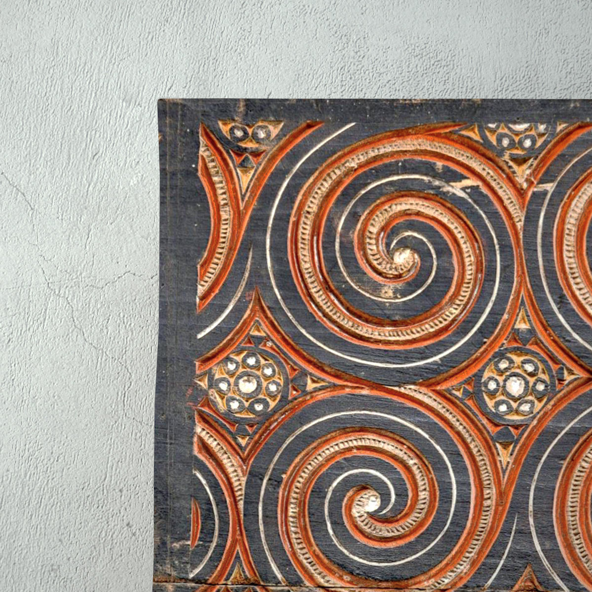 Indonesian Architectural Piece on Metal Stand 3D model_5