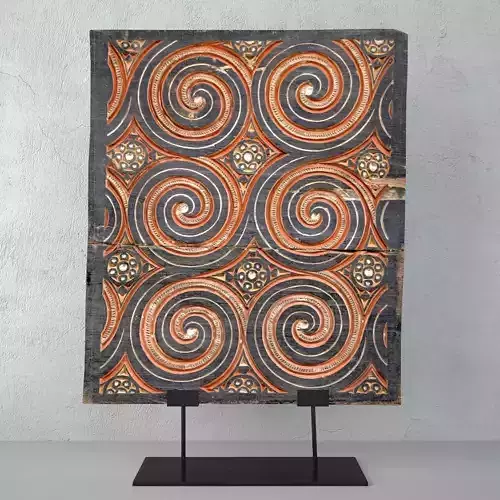 Indonesian Architectural Piece on Metal Stand