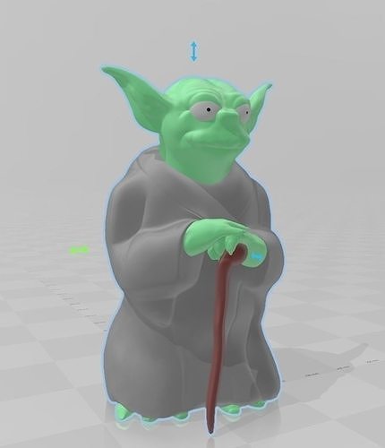 Yoda Simpsonized Free 3D print model