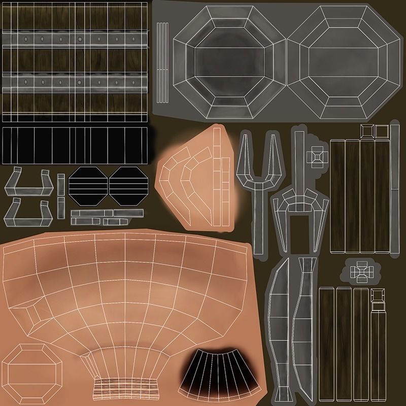 Low Poly Medieval Tavern 3D model_14