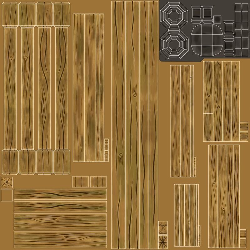 Low Poly Medieval Tavern 3D model_15