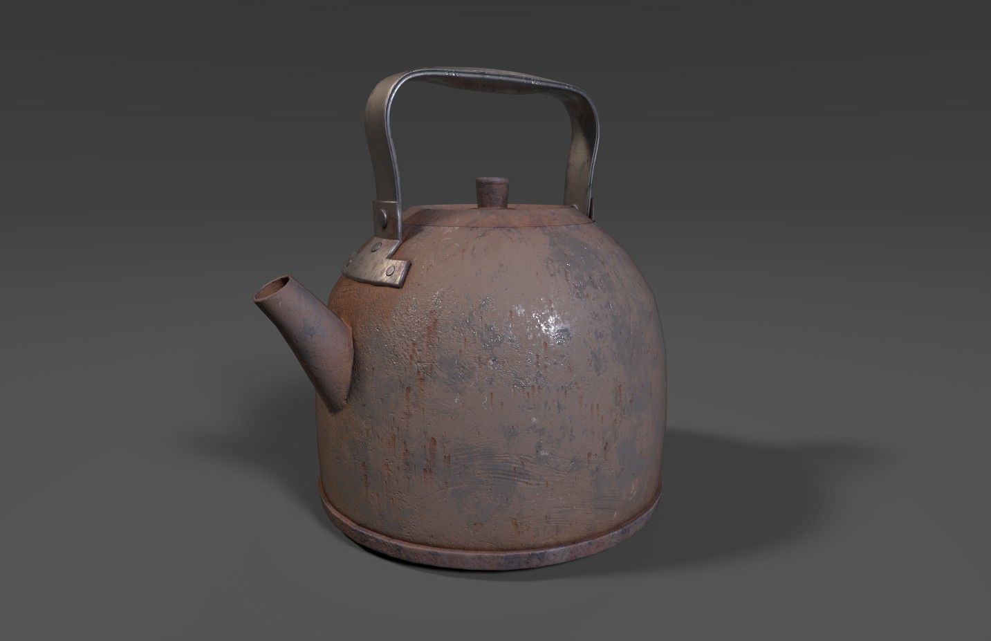 3D model Old Stylized Rusty Kettle VR / AR / lowpoly CGTrader