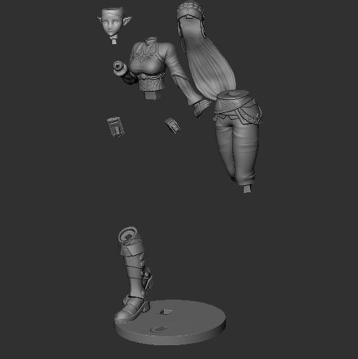 Zelda for 3D print 3D print model_3