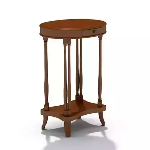 Wooden Classic Furniture Small Table 3D model