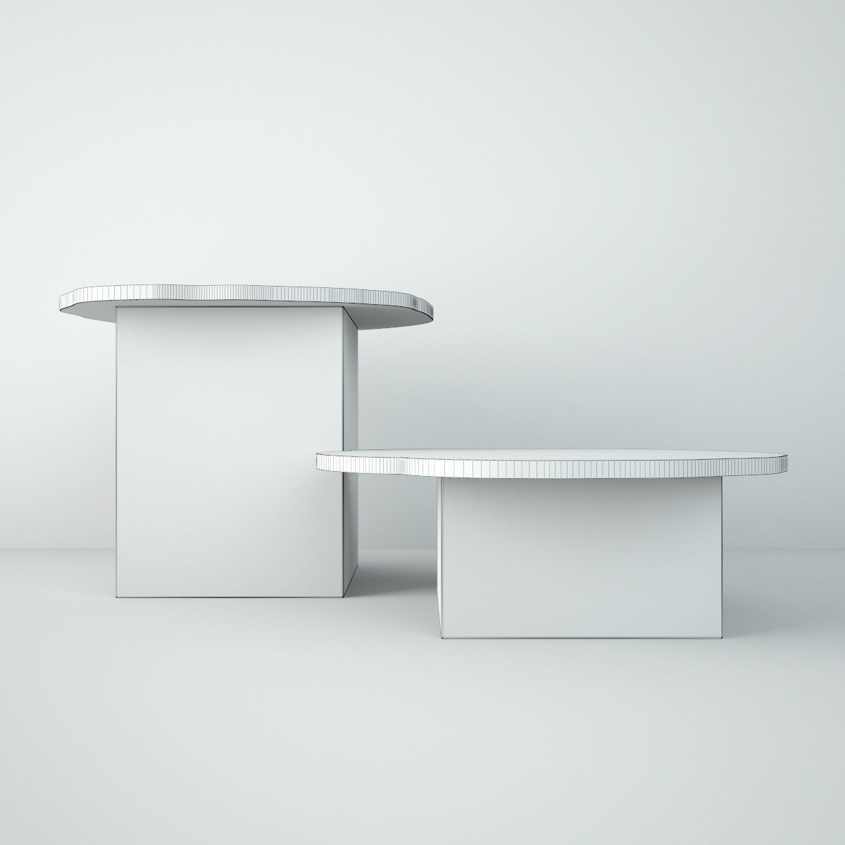 Petrified Wood Slice Coffee Tables 4 3D model_4