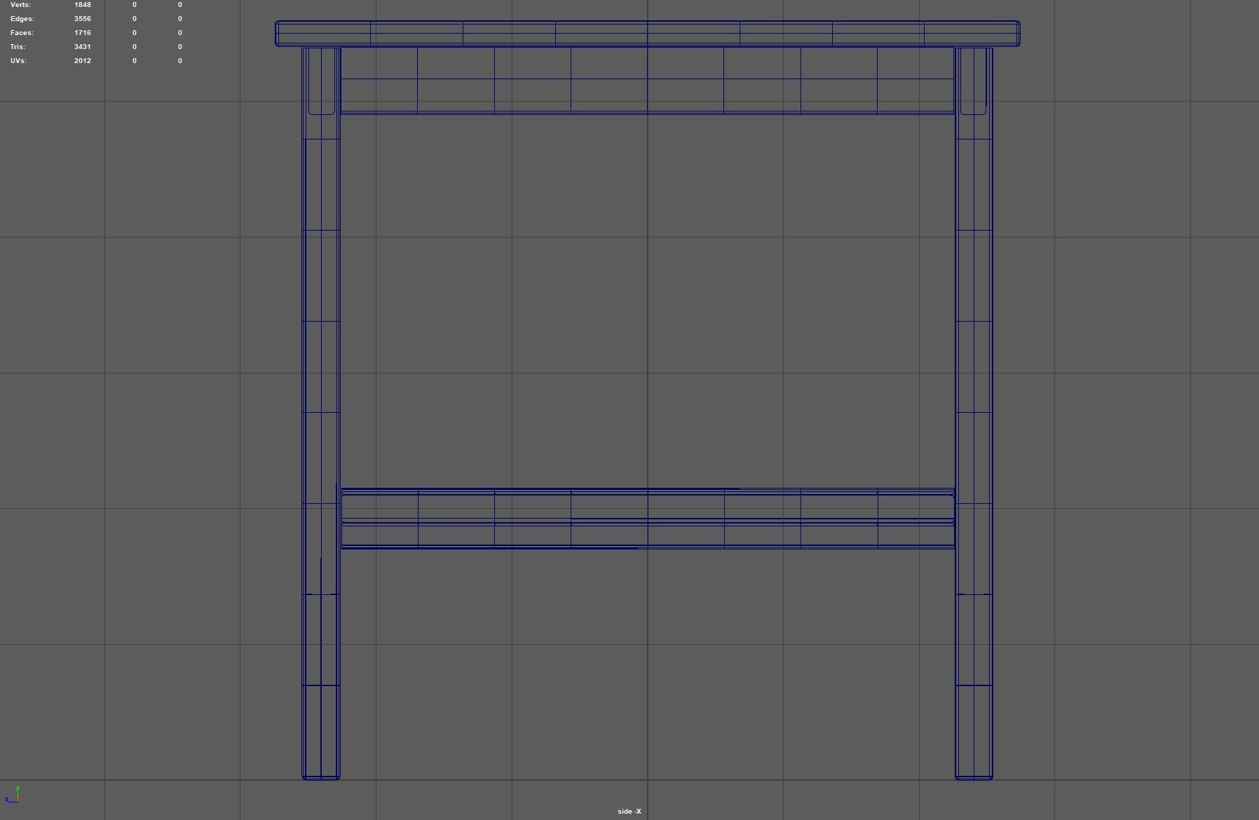 Side Table Low-poly 3D model_5