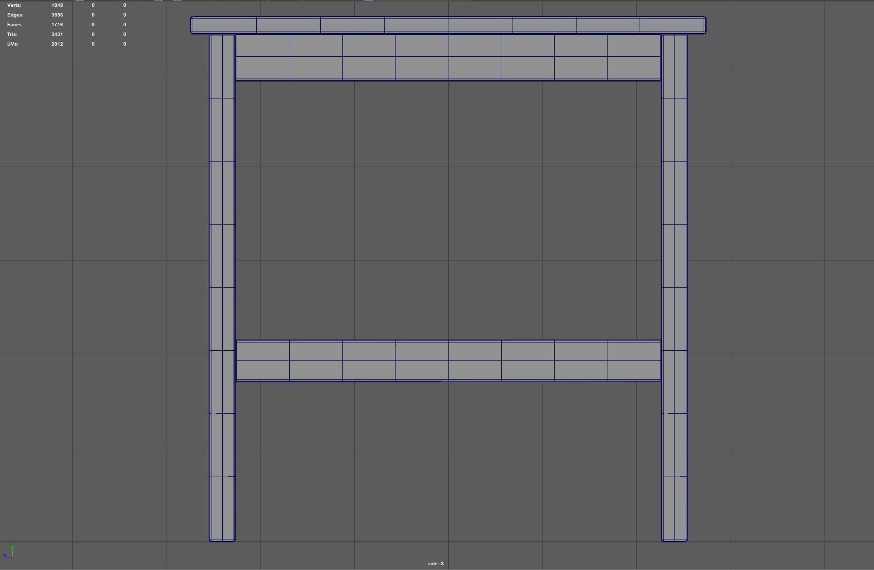 Side Table Low-poly 3D model_4
