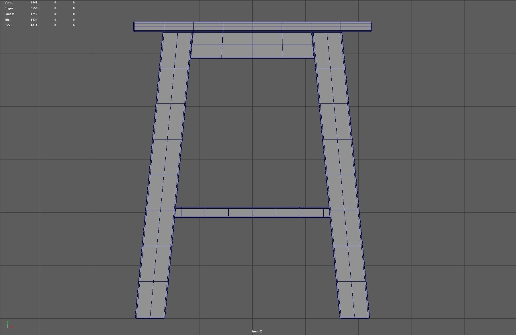 Side Table Low-poly 3D model_6