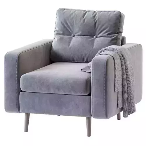 Armchair Dins Textile Grey