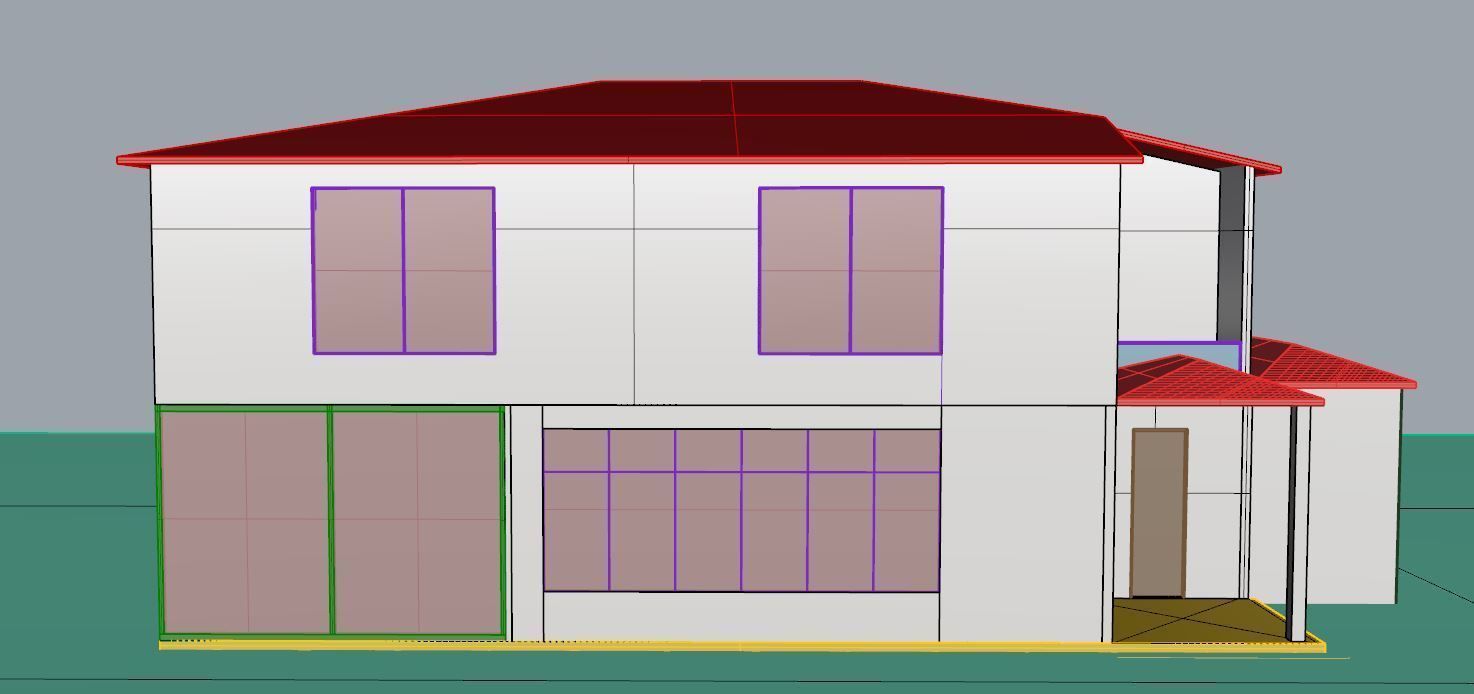 Dublex Villa in Suburbs  3D model_4