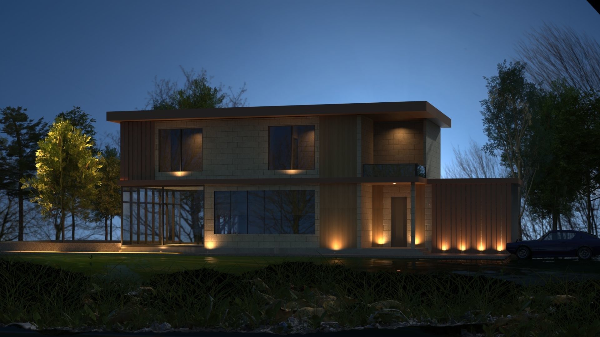 Dublex Villa in Suburbs  3D model_1