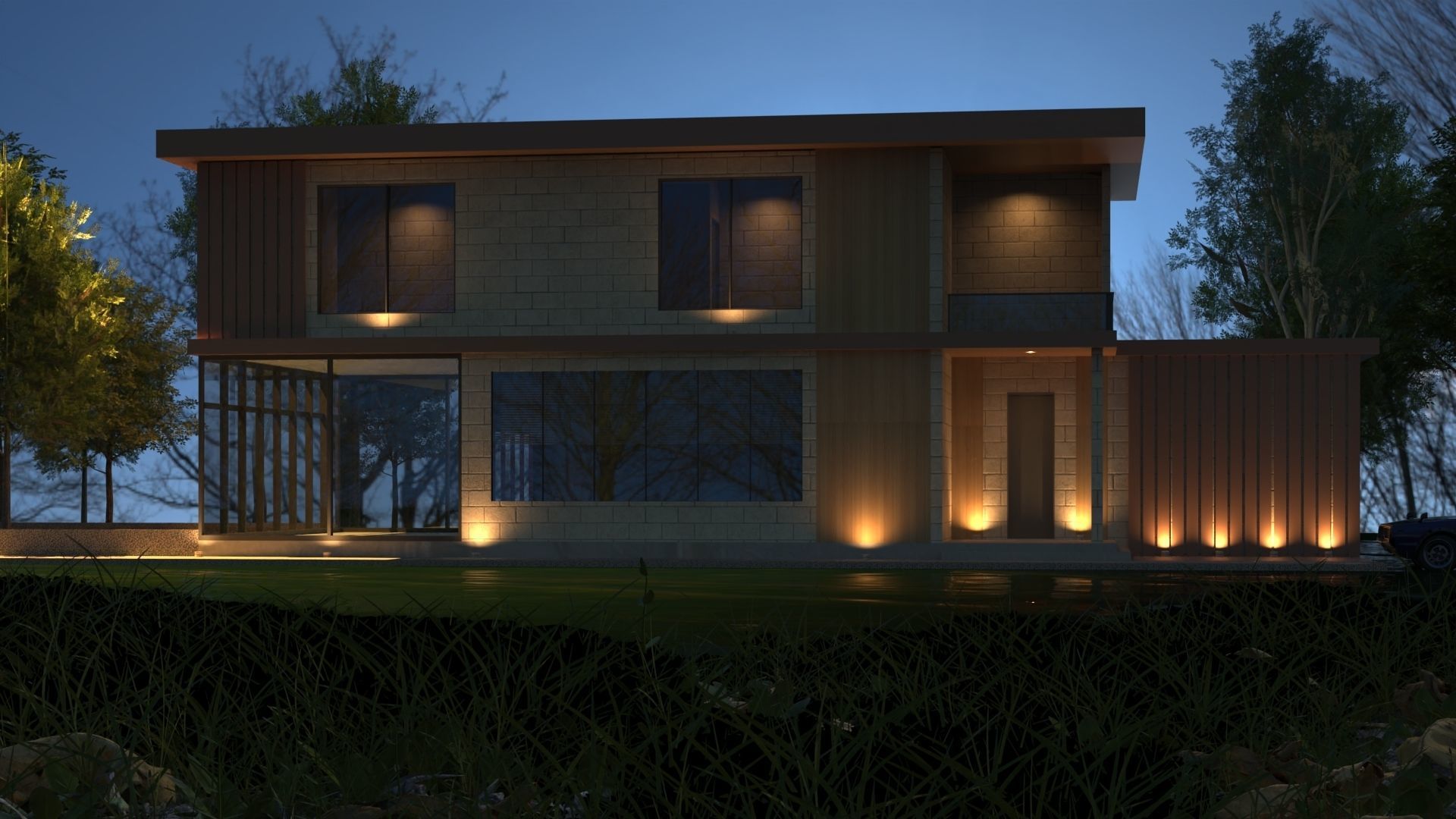 Dublex Villa in Suburbs  3D model_2