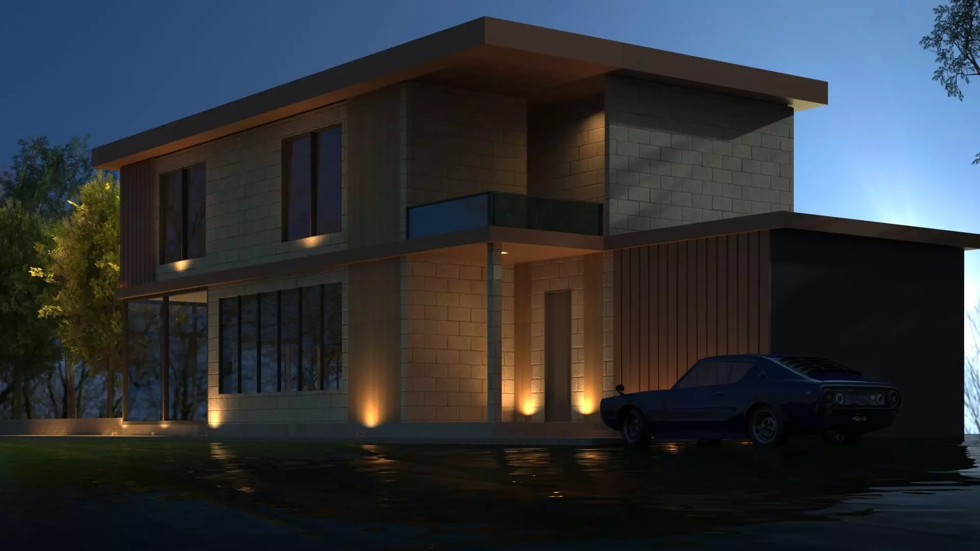 Dublex Villa in Suburbs  3D model_0