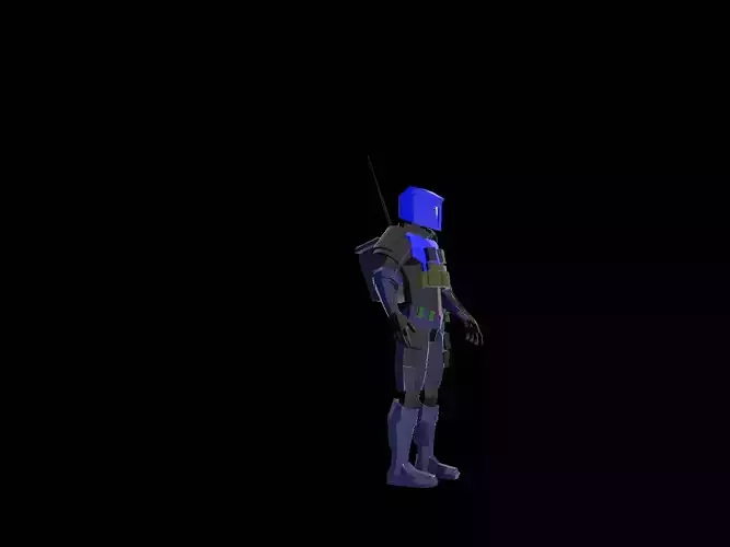 Low Poly Police Robot